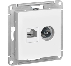 ТВ-розетка встраиваемая и Ethernet RJ-45 (белый) Systeme Electric ATN000189