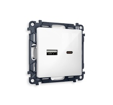 Розетка 2USB A+C 20W быстрая зарядка QUANT MA111010_AMB