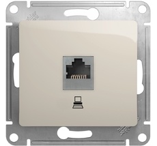 Розетка встраиваемая Ethernet RJ-45 (молочный) Systeme Electric GSL000981K