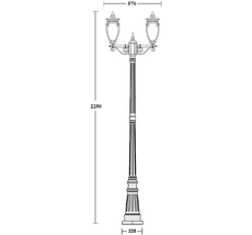 Наземный фонарь IP44 Oasis Light 86209A/02 Gb_OL