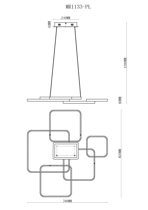 Подвесная люстра MyFar Victory MR1133-PL