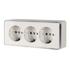 Розетка тройная с заземлением и шторками Gallant WL15-02-05 a051554_WR