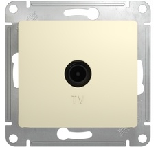 ТВ-розетка встраиваемая проходная (бежевый) Systeme Electric GSL000292