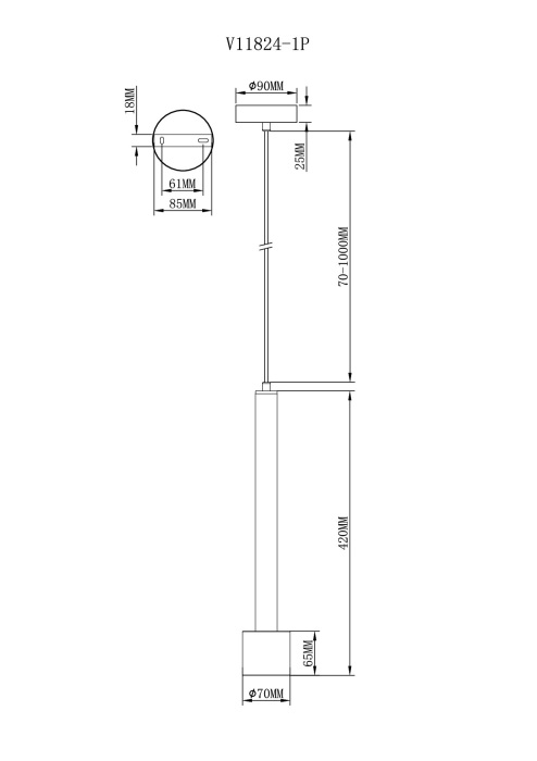 Подвесной светильник Moderli V11824-1P_MD