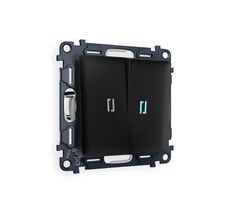 Выключатель двузхлавишный с подсветкой Ambrella Volt ALFA QUANT MA804020_AMB