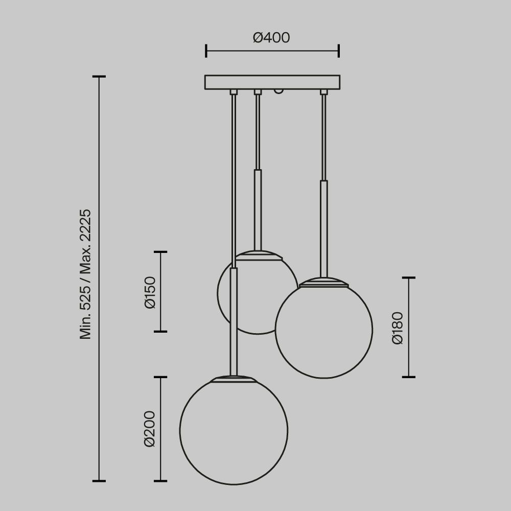 Подвесной светильник Maytoni Basic form MOD321PL-03G1_MY