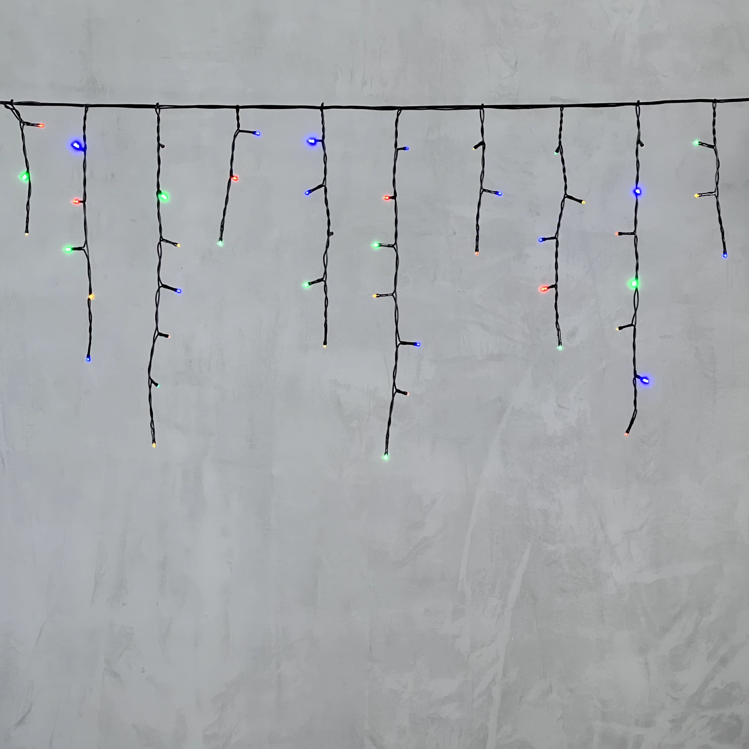 Гирлянда Бахрома 3,1 x 0,5 м Разноцветная 220В, 150 LED, Провод Черный ПВХ, IP54 PIL150-11-2M