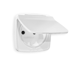 Лицевая панель для электрической розетки с/з со шторками и крышкой IP44 QUANT Ambrella Volt OMEGA OP1280_AMB