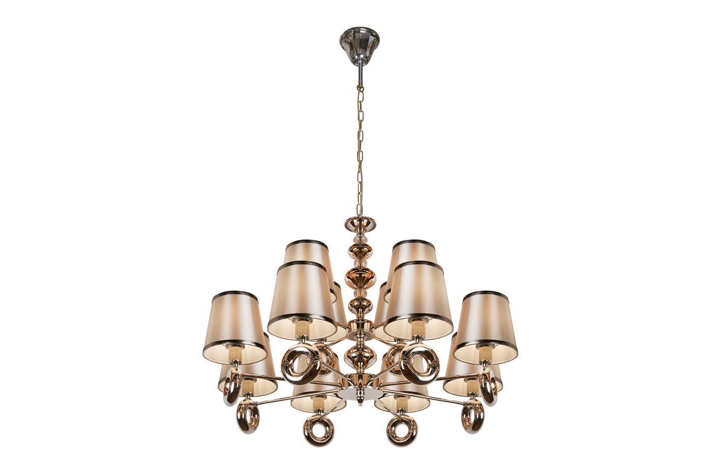 Подвесная люстра ILamp Brooklyn P2401-8+4 Nickel_IP