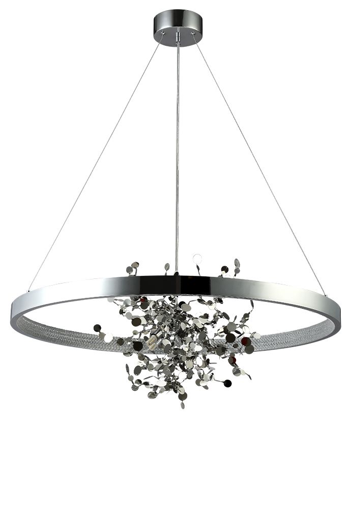 Подвесная люстра Crystallux GARDEN GARDEN SPLED+4 D800 CHROME_CR