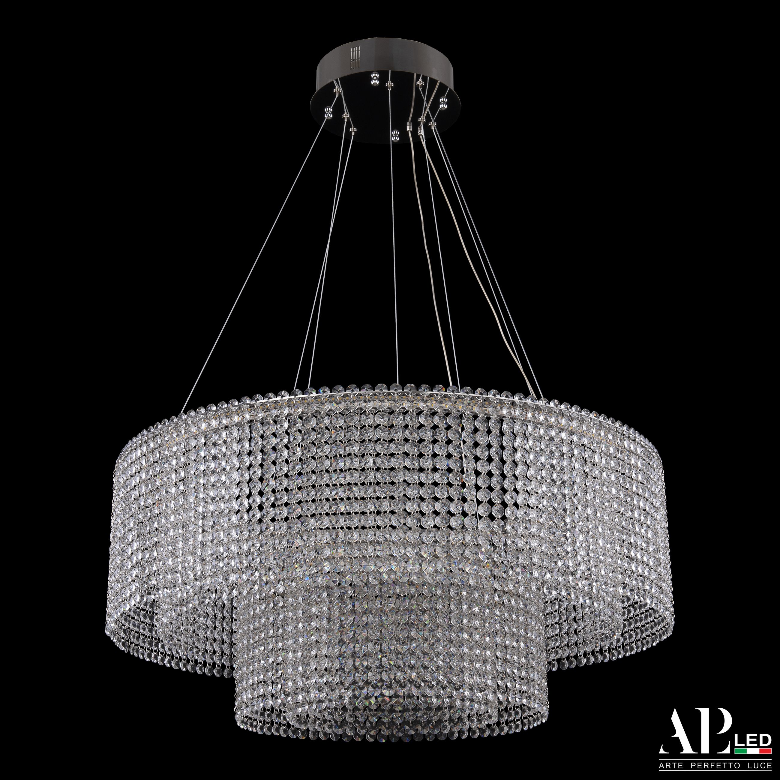 Хрустальная люстра APL LED Sicilia SH02.73.2D.A.Ni.4000_BI