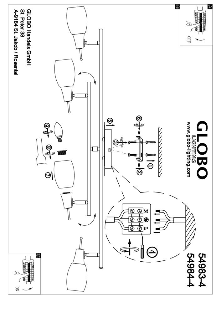 Спот Globo Gillian 54983-4_GL