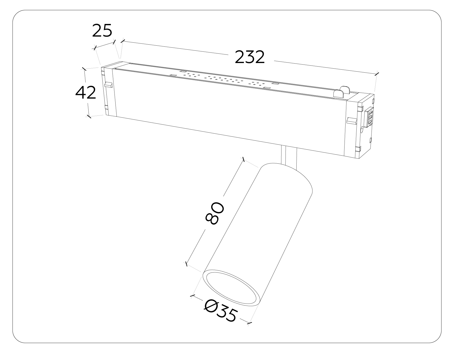 Управляемый светодиодный светильник для шинопровода Ambrella Light Magnetic GL1201_AMB