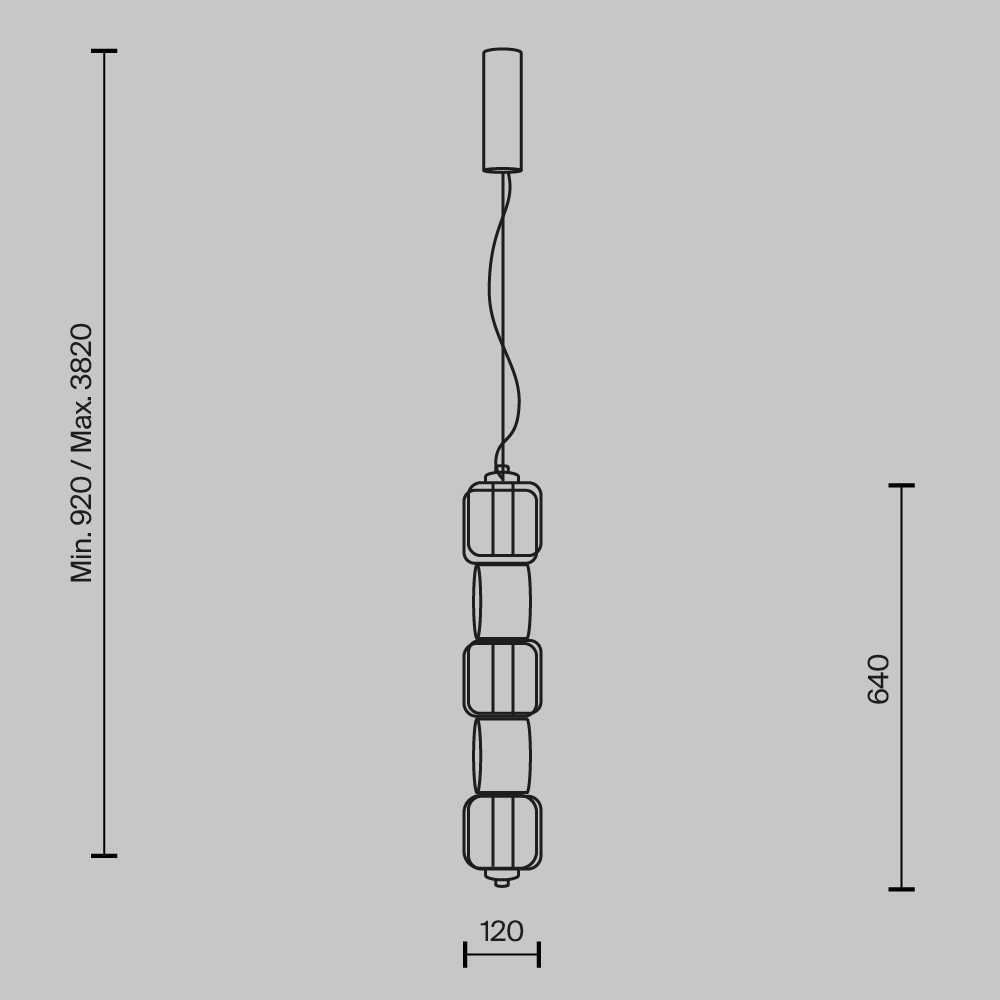 Подвесной светильник Maytoni Ritmo MOD381PL-L30CH3K_MY