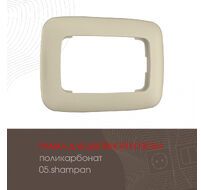 Рамка из поликарбоната для двойной розетки Arte Milano 505.05-double.shampan
