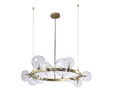 Подвесная люстра Crystallux AGATA AGATA SP15 V2 GOLD/TRANSPARENTE_CR