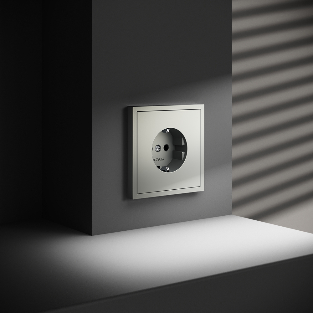 Розетка встраиваемая VOLTUM S70 с заземлением 16А VLS040105