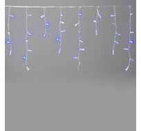 Гирлянда Бахрома с Колпачком 3,1 x 0,5 м Синяя с Мерцанием Белого Диода 200В, 120 LED, Провод Прозрачный ПВХ, IP65 LTC PIL120BLWCAP-10-2B