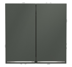 Проходной переключатель встраиваемый VOLTUM S70 двухклавишный с подсветкой 10А VLS020406