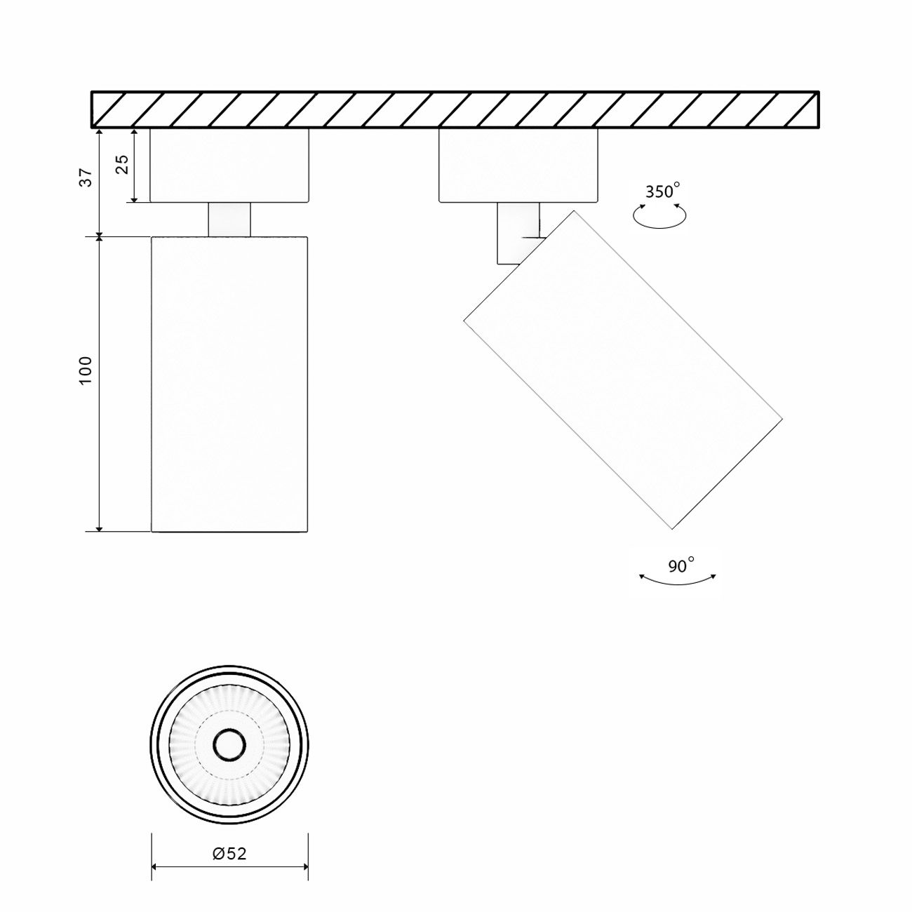 Крепление для светильника MINI VILLY MINI-VL-M3-WH 00-00004864_SW