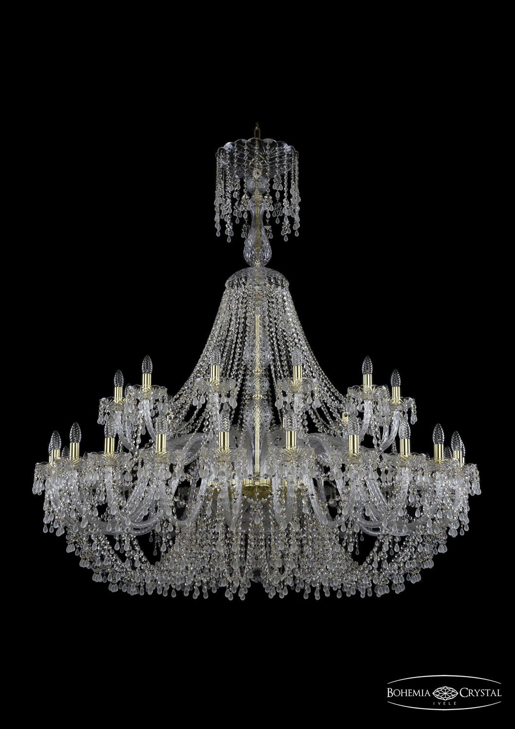 Хрустальная люстра Bohemia Ivele 1410/24+12/530/XL-156 G V0300_BI