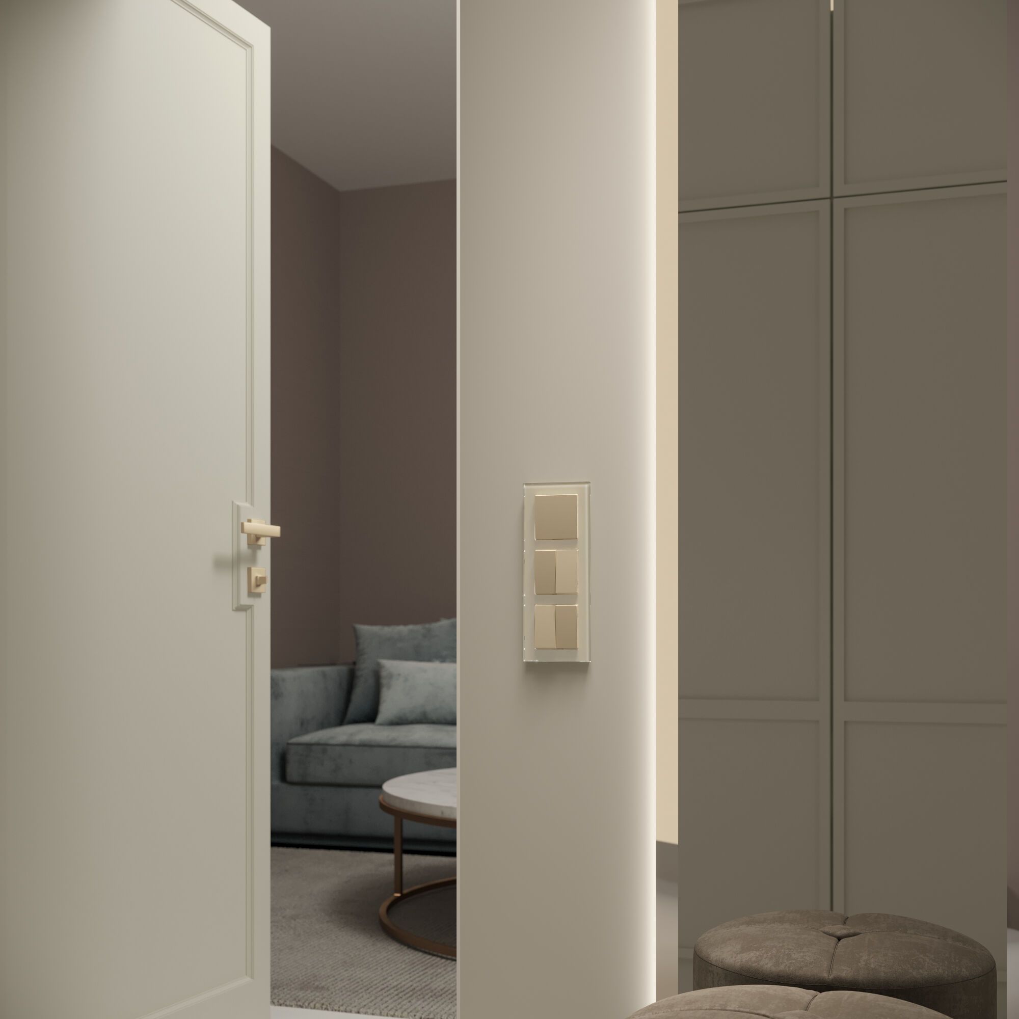 Рамка на 3 поста (молочный, стекло) Favorit a058815_WR