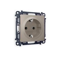 Розетка Ambrella Volt ALFA с заземлением со шторками 2P+E 16A-250V QUANT MA367010_AMB