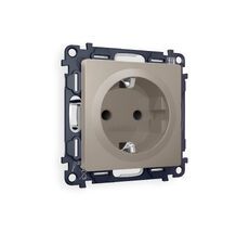 Розетка Ambrella Volt ALFA с заземлением со шторками 2P+E 16A-250V QUANT MA367010_AMB