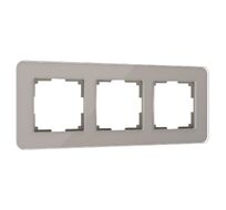 Рамка из стекла на 3 поста Elite дымчатый Werkel a057876_WR