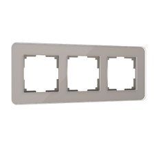 Рамка из стекла на 3 поста Elite дымчатый Werkel a057876_WR