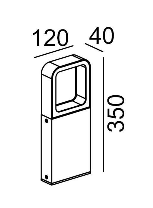 Наземный светодиодный светильник IP54 Oasis Light W61865-350 Gr_OL