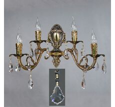 Бра Ambiente ALICANTE 8888/2+2 PB Leaf crystal_BZ