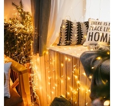 Гирлянда Занавес теплый белый 1,5*1м IP20 200-001 a056070_EU