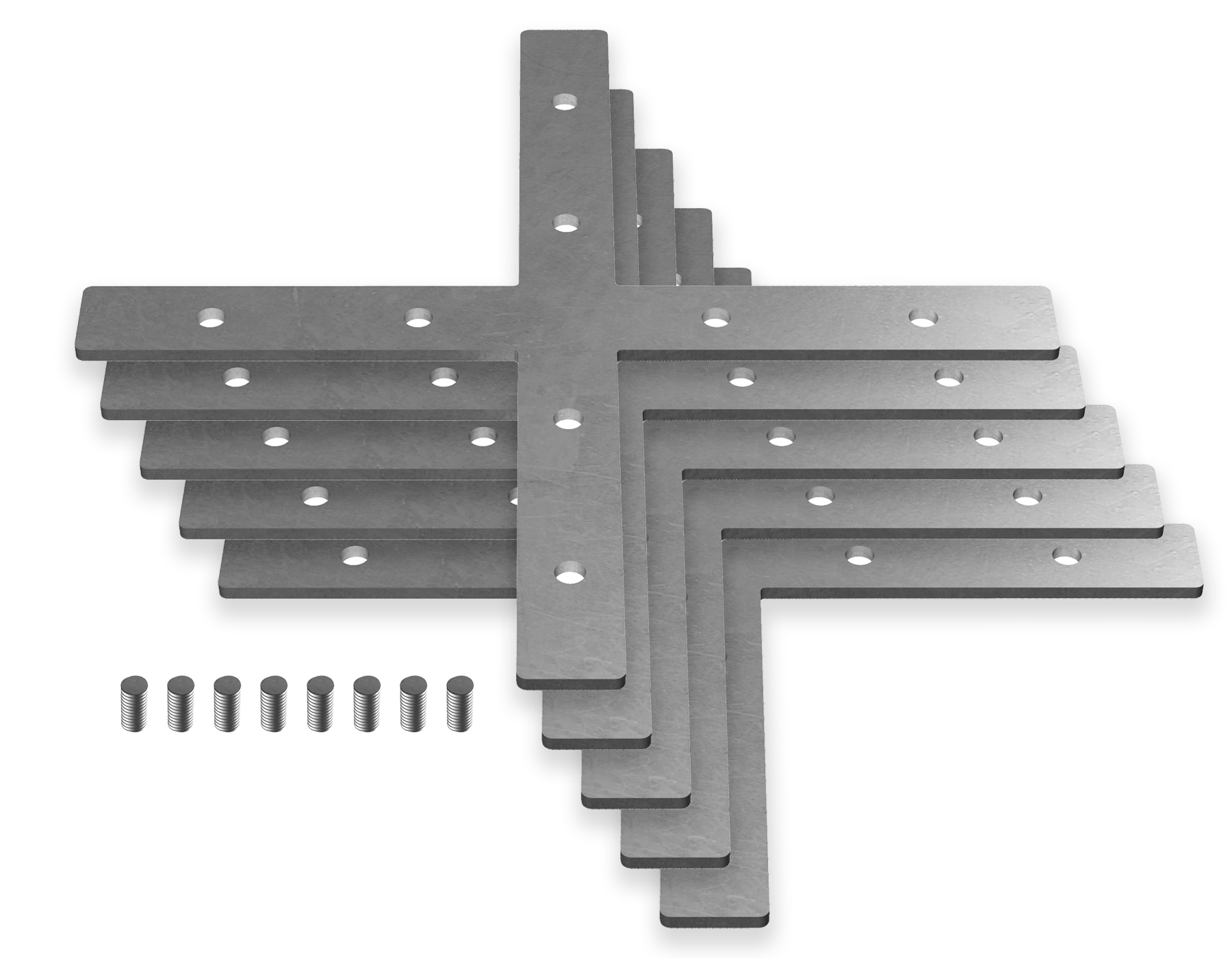 Соединитель Х для алюминиевого профиля Profile System комплект 5шт Ambrella Light ILLUMINATION GP8057_AMB
