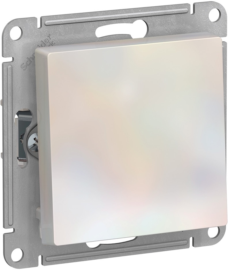 Переключатель встраиваемый перекрестный одноклавишный (жемчужный) Systeme Electric ATN000471