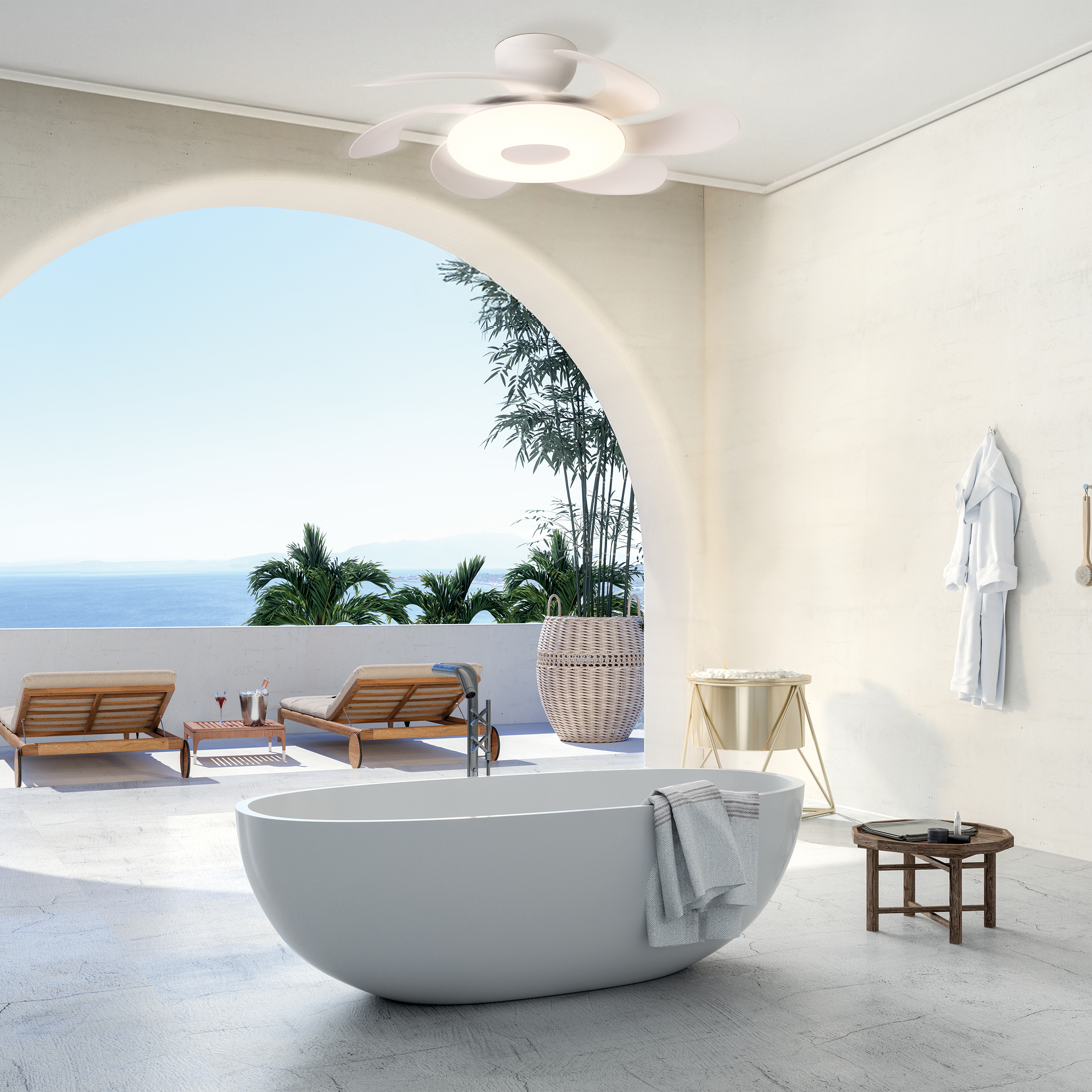 Люстра потолочная-вентилятор Mantra FLOWER 8703_MN