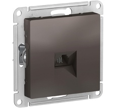 Телефонная розетка встраиваемая RJ-11 (мокко) Systeme Electric ATN000681