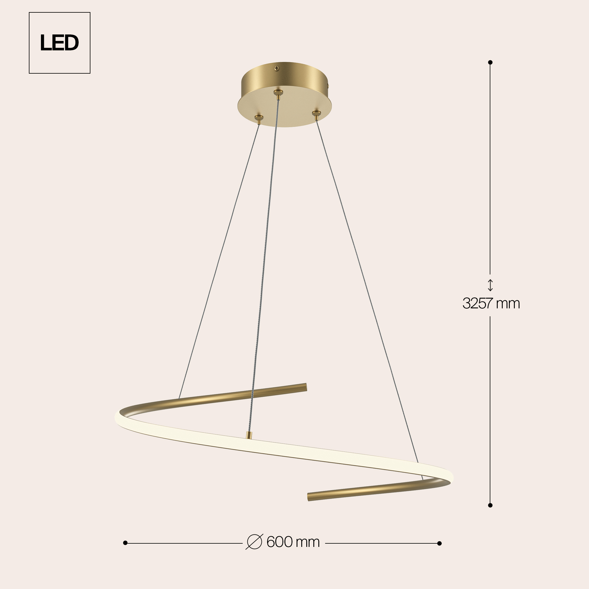 Подвесной светильник Maytoni Curve MOD242PL-L33BSK_MY