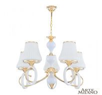Подвесная люстра Arte Milano Florentina 302387/5 Wh/Gd