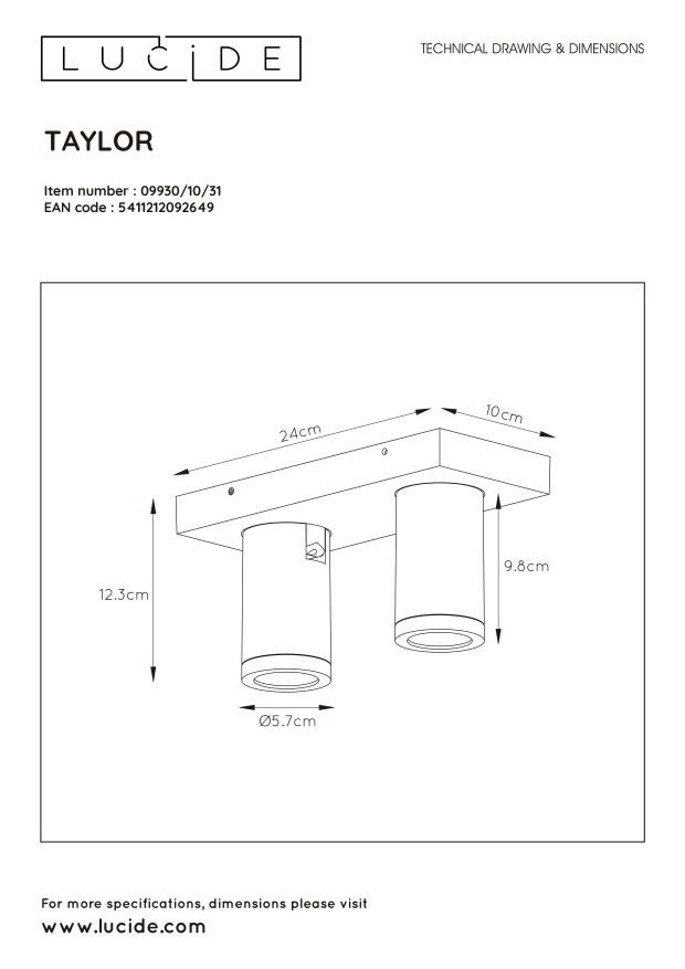 Спот Lucide TAYLOR 09930/10/31