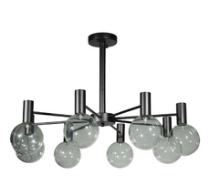 Потолочная люстра Loft IT на штанге Tiara 10045/8 Black_LF