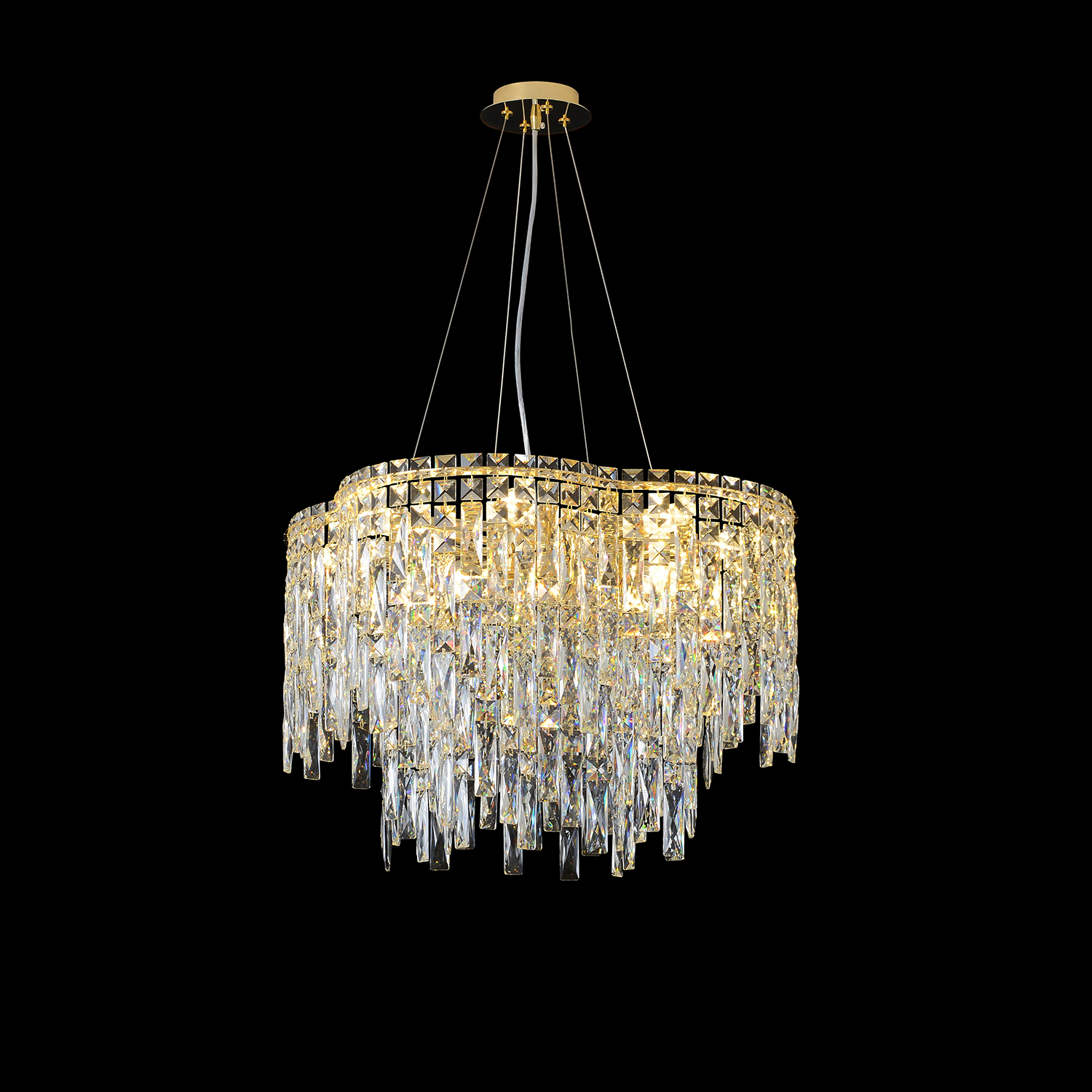 Подвесная люстра Crystal Lux ABRIL SP12 GOLD_CR