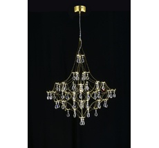 Подвесная люстра светодиодная с пультом и хрустальными подвесками Asfour MyFar MR2643-66P-50AD