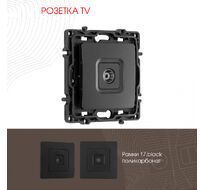 Розетка TV Arte Milano 217.43-1.black