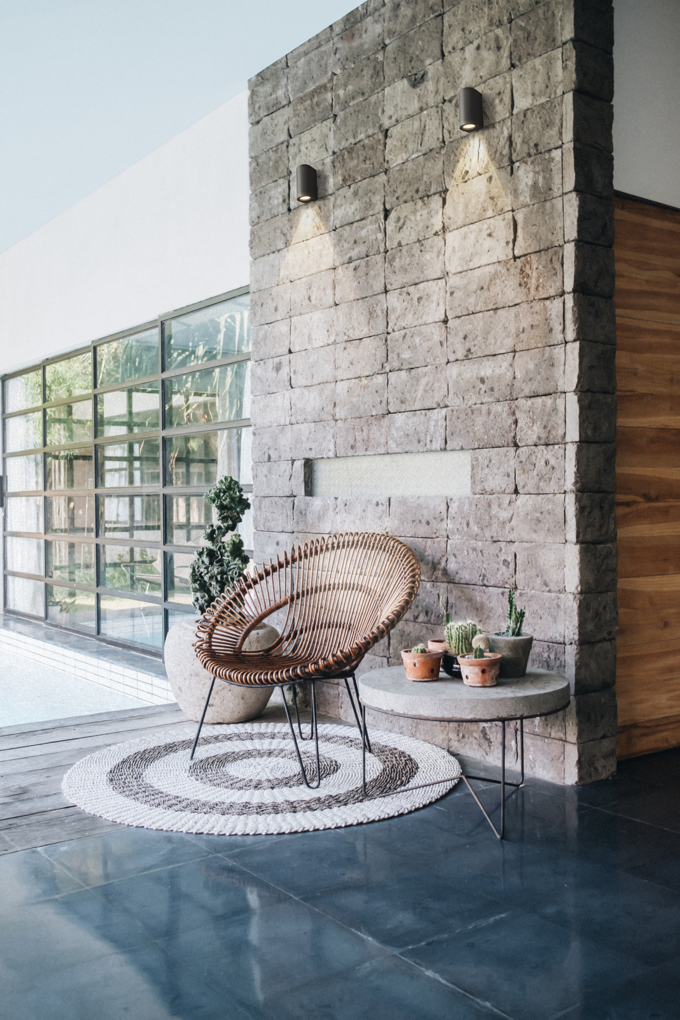 Уличный настенный светильник Slat O044WL-02B_MY