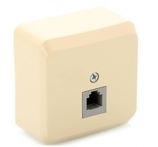 Телефонная розетка накладная RJ-11 (кремовый) Systeme Electric TELA-001K