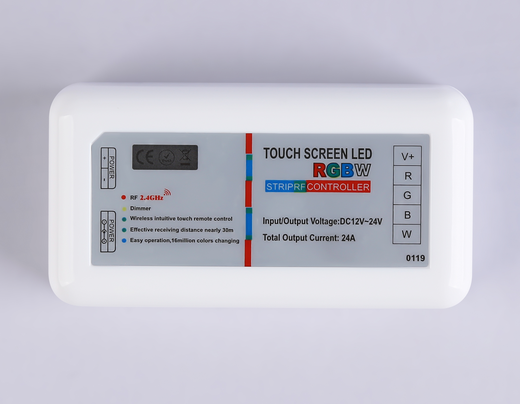 Контроллер для светодиодных лент RGB/RGBW с сенсорным радио пультом 2.4G GS11451 Ambrella Light GS GS11451_AMB