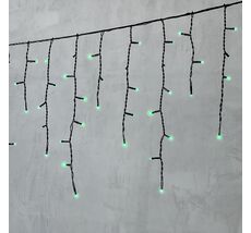 Гирлянда Бахрома 3,1 x 0,5 м Зеленая 220В, 150 LED, Провод Черный ПВХ, IP54 PIL150-11-2G