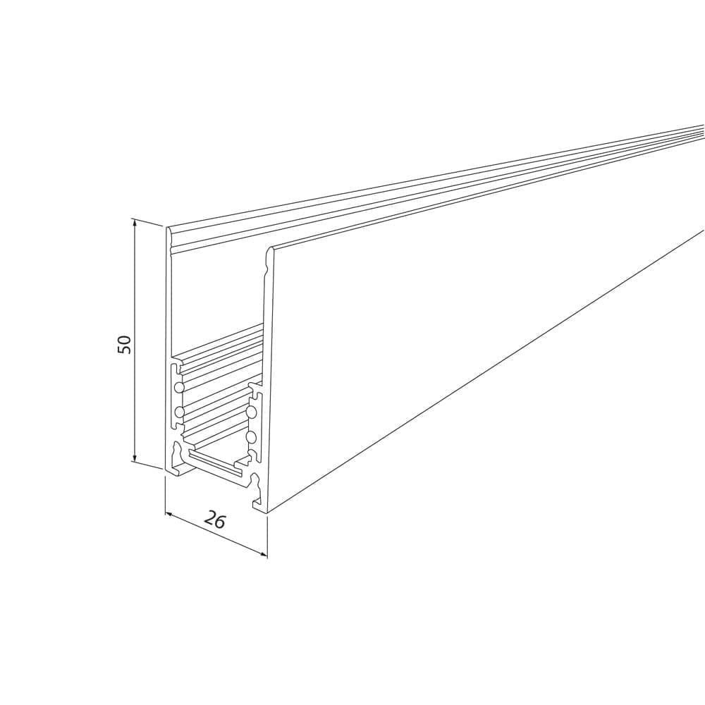 Шинопровод накладной черный 1м Slim Magnetic a057185_ES