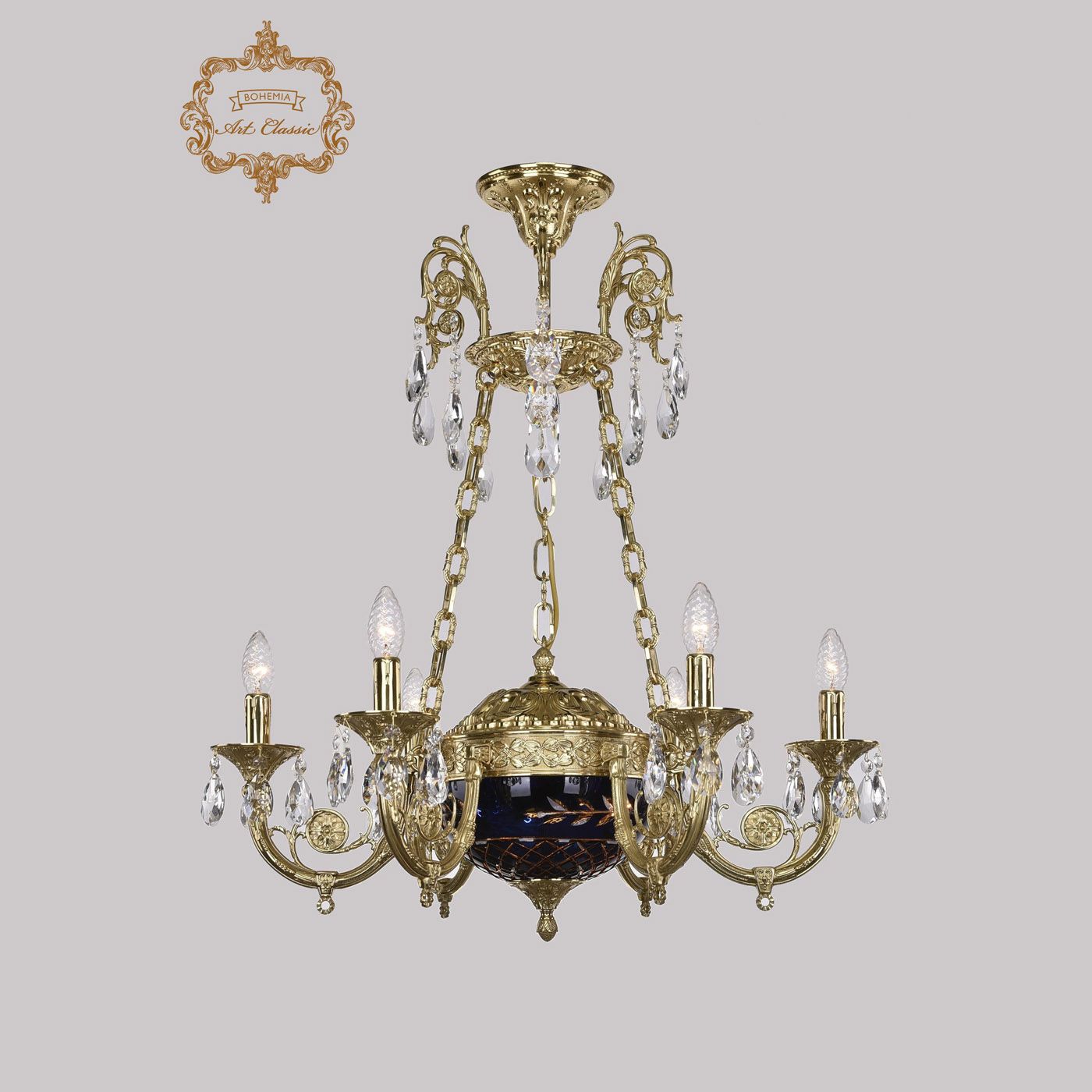 

Хрустальная люстра Bohemia Art Classic 31.44.6.KR175SP.250IT.G.Sp.Amber.Blue.1B, 31.44.6.KR175SP.250IT.G.Sp.Amber.Blue.1B